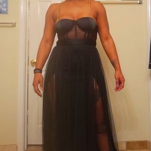 Sexy high split dress